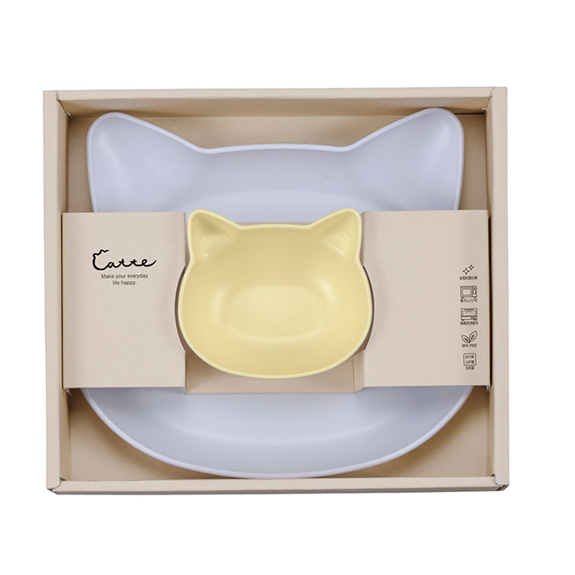 catte Giftbox プレート＆ボウル 2点セット[出産祝い ベビー食器セット 離乳食 食器 おしゃれ お食い初め ギフト 男の子 女の子 赤ちゃん 幼児 プレゼント 子供用 人気 かわいい 割れない 抗菌 BPAフリー 日本製]