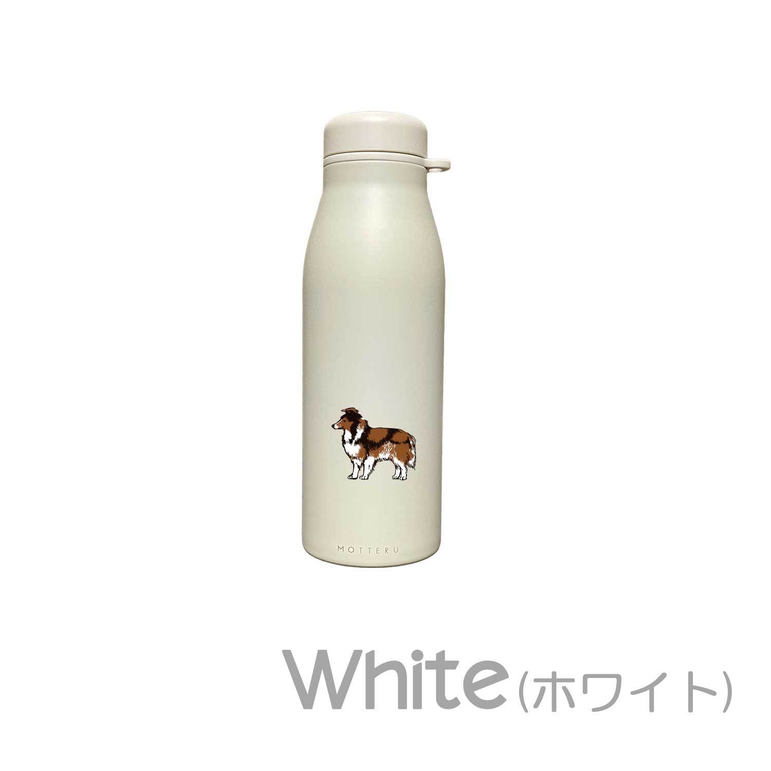 シェットランドシープドッグ ショルダー ストラップ ステンレスボトル 500ml 保温 保冷 ステンレス 真空 断熱 二重構造 水筒 マイボトル カラビナ ベルト オリジナル シェルティ 犬 ペット