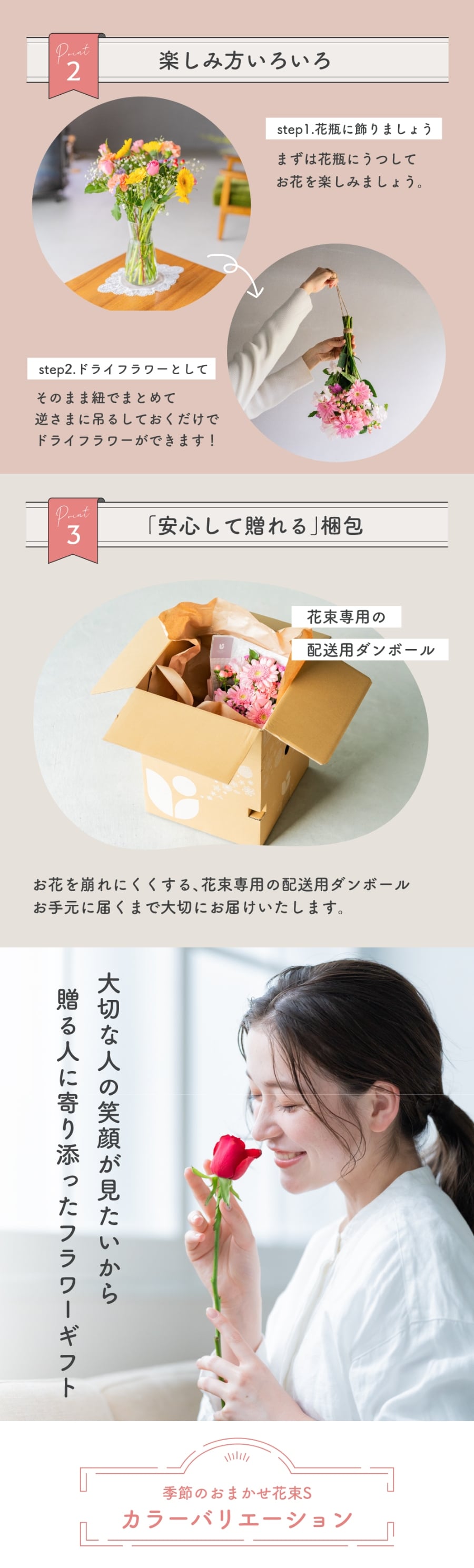 季節のおまかせ 花束Sサイズ ブーケ 韓国ラッピング 花束 生花 花市場から直送 ガーベラ バラ カーネーション  お祝い 誕生日 記念日