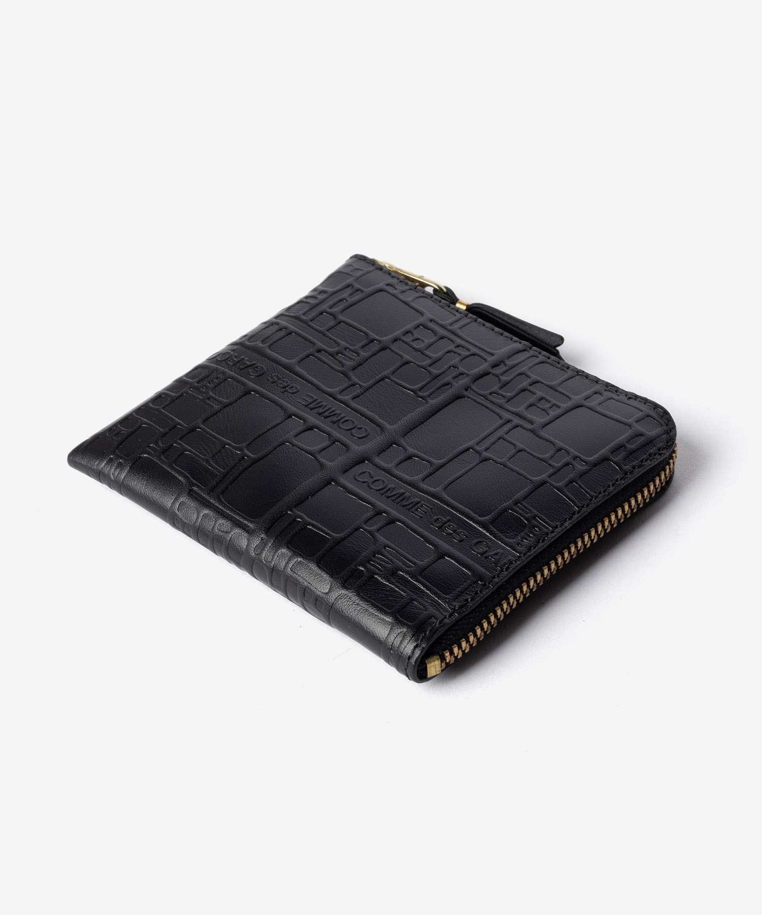 コムデギャルソン COMME DES GARCONS EMBOSSED LOGOTYPE エンボスロゴタイプ HALF ZIP WALLET ハーフジップ ウォレット SA3100EL ミニ財布 L字ファスナー コインケース ユニセックス 財布