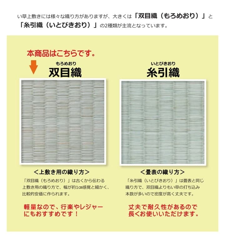 夏ラグ 夏用カーペット 純国産 い草 上敷き カーペット 双目織 『草津』 本間6畳(約286×382cm）