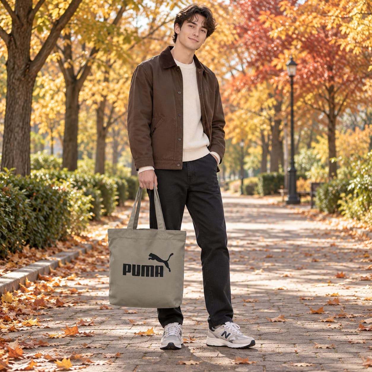 PUMA プーマ トリール 帆布トートバッグ  手持ち メンズ レディース 普段使い 使いやすい
