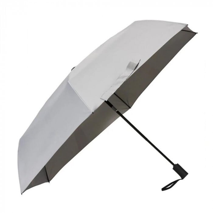 Waterfront 自動開閉 折りたたみ傘 60cm メンズ レディース 頑丈 撥水 UVカット シェイプメモリー機能 クイックシャット 折り畳み傘 軽量 雨傘 日傘 グレー