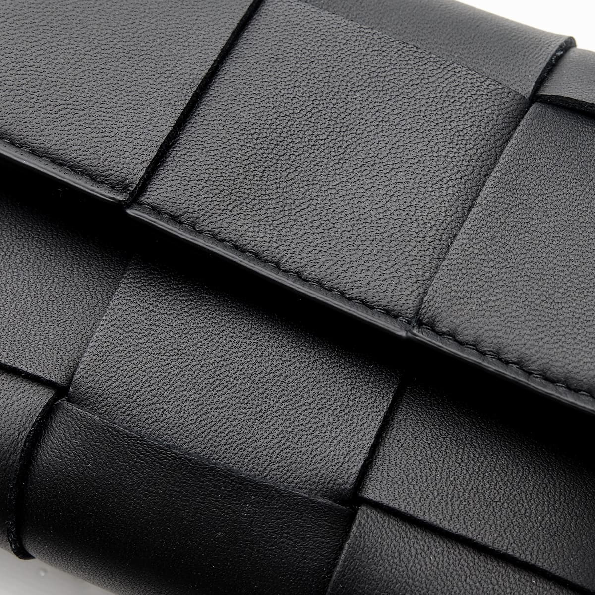 選べる2色 ボッテガヴェネタ BOTTEGA VENETA 三つ折り財布 カセット マキシイントレチャート メンズ レディース ミニ財布 本革 レザー 小銭入れ ブラック 黒 アーモンド ベージュ 651372 V3UO1