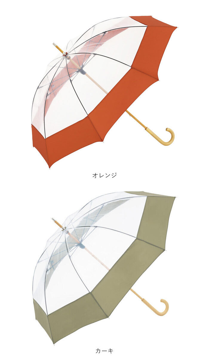 U-DAY ユーディ 長傘 63cm 通販 雨傘 ビニール傘 傘 アンブレラ グラスファイバー骨 リサイクル生地 バイオマスビニー エコ レディース メンズ ユニセックス ECO-CLEAR エコクリア 環境にやさしい カーボンニュートラル