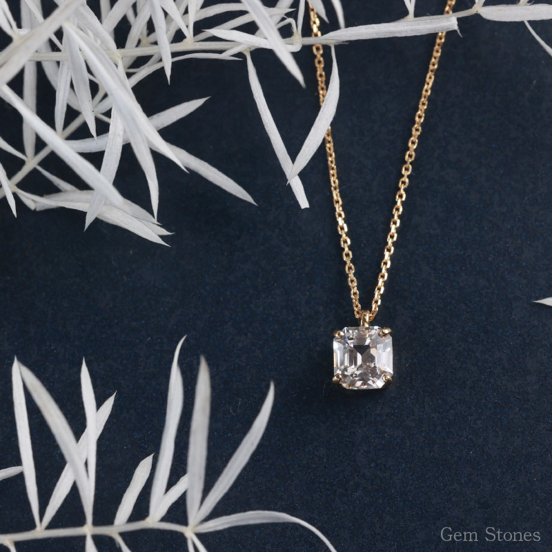 非加熱 ピーチサファイア 1.16ct ネックレス ペンダント K18 ゴールド 18金 サファイアネックレス ピーチ ホワイト サファイア レディース 一粒 シンプル 可愛い プレゼント 誕生石 Drops