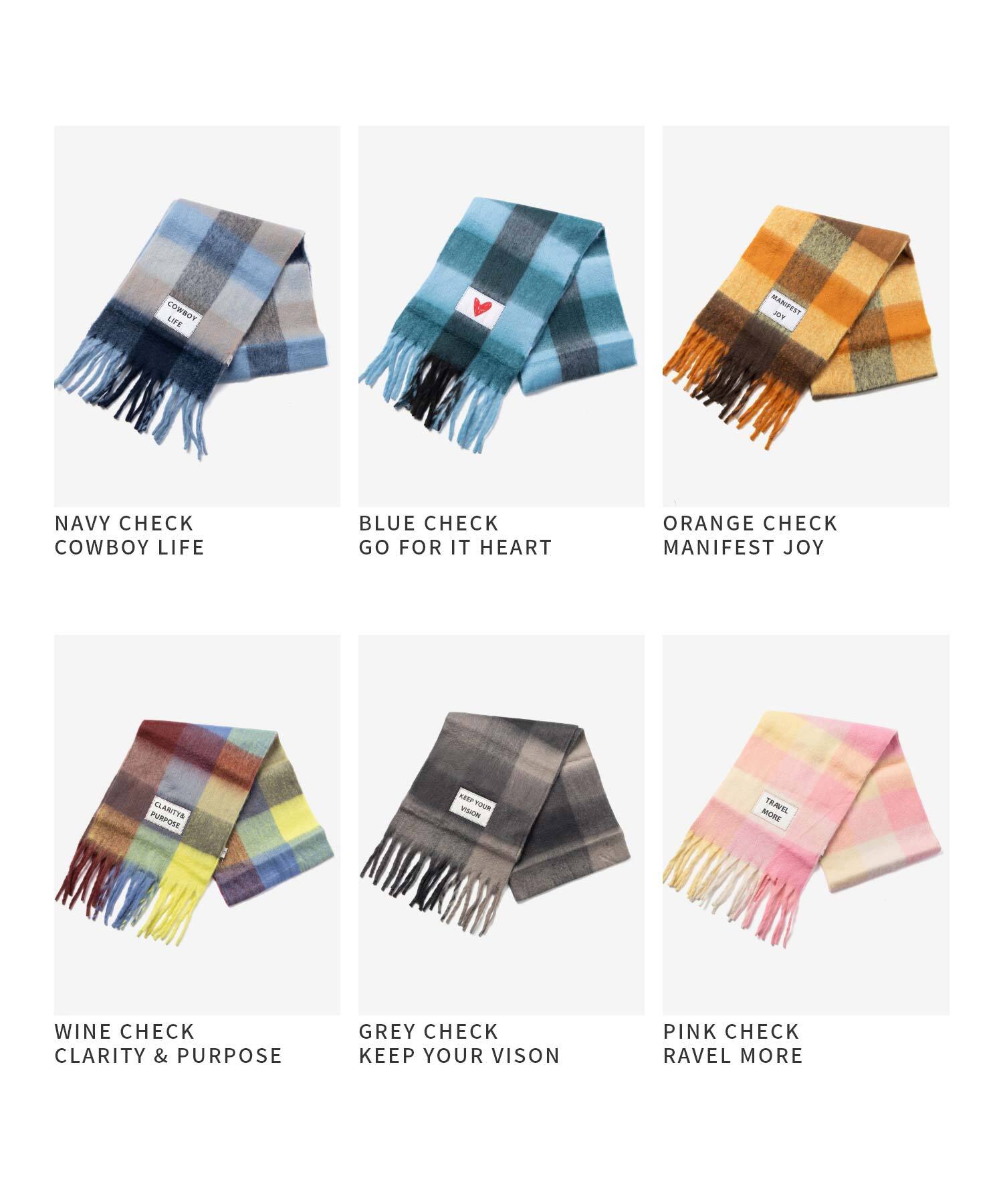 【正規品】 バーブ トゥ ドゥ VERB TO DO SCARF マフラー C-SCARF スカーフ レディース チェック 大判 フリンジ ファッション小物