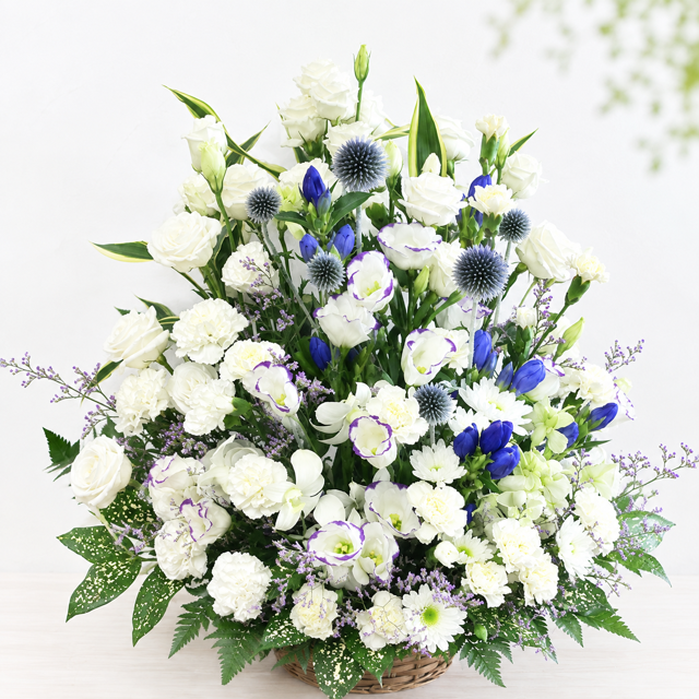 お供え花 お悔やみ 生花アレンジメント 3Lサイズ 高さ約60cm フラワーアレンジメント 供花 仏花 命日 お盆 お彼岸 法事 四十九日 一周忌 三回忌 枕花 送料無料【北海道・沖縄・九州・四国・中国・離島は配送不可】