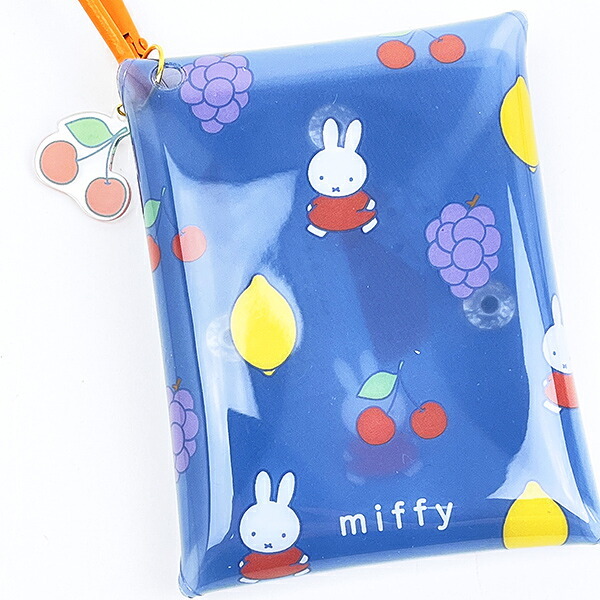 ミッフィー miffy クリアマルチポーチ ブルー カラフルサガラ