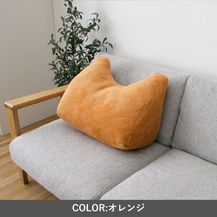 ラグ カーペット クッション 『ラムリー』 ブラウン 55×35cm