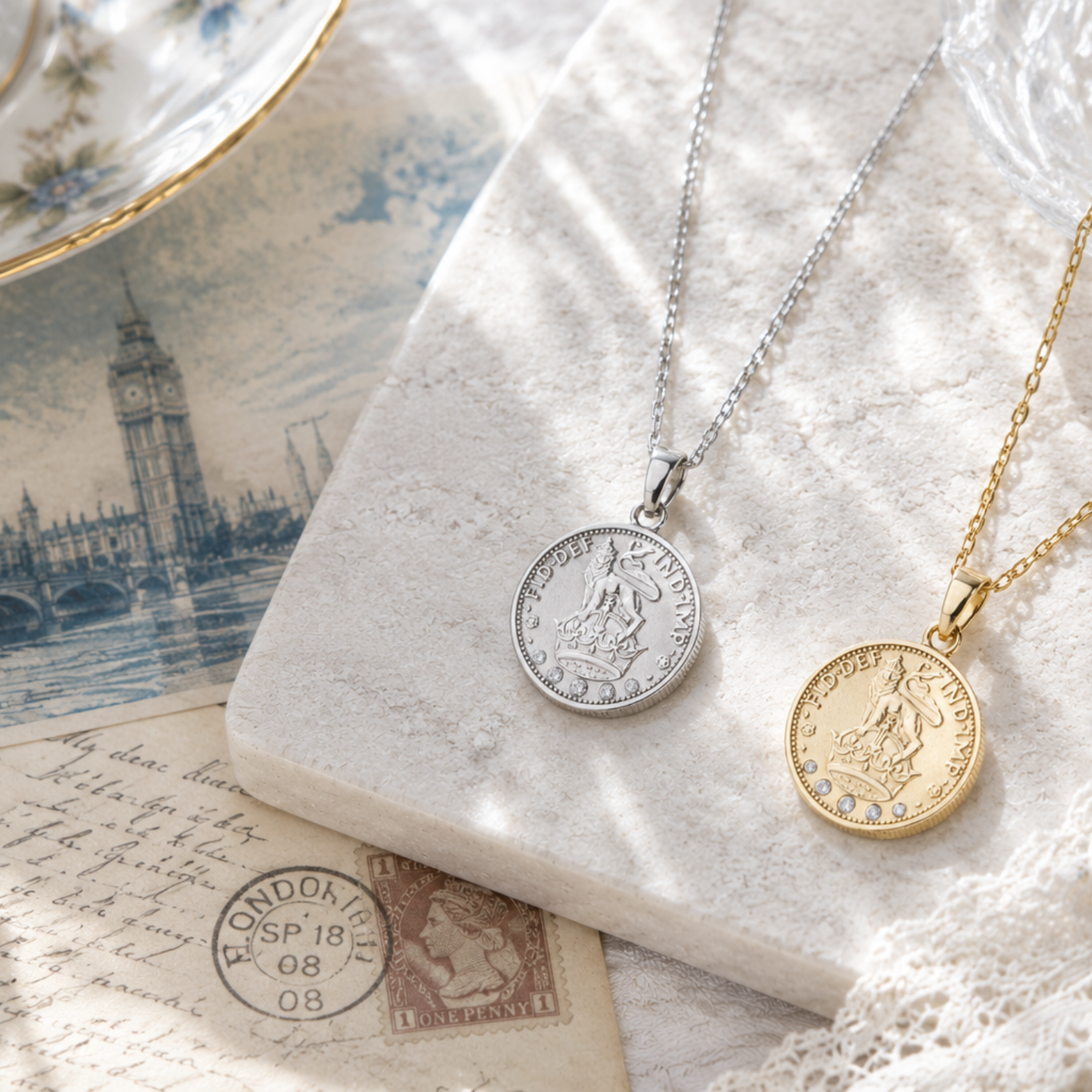 コインネックレス (王冠／ライオン)  Coin Necklace PUPE129 Dress Up ドレスアップ