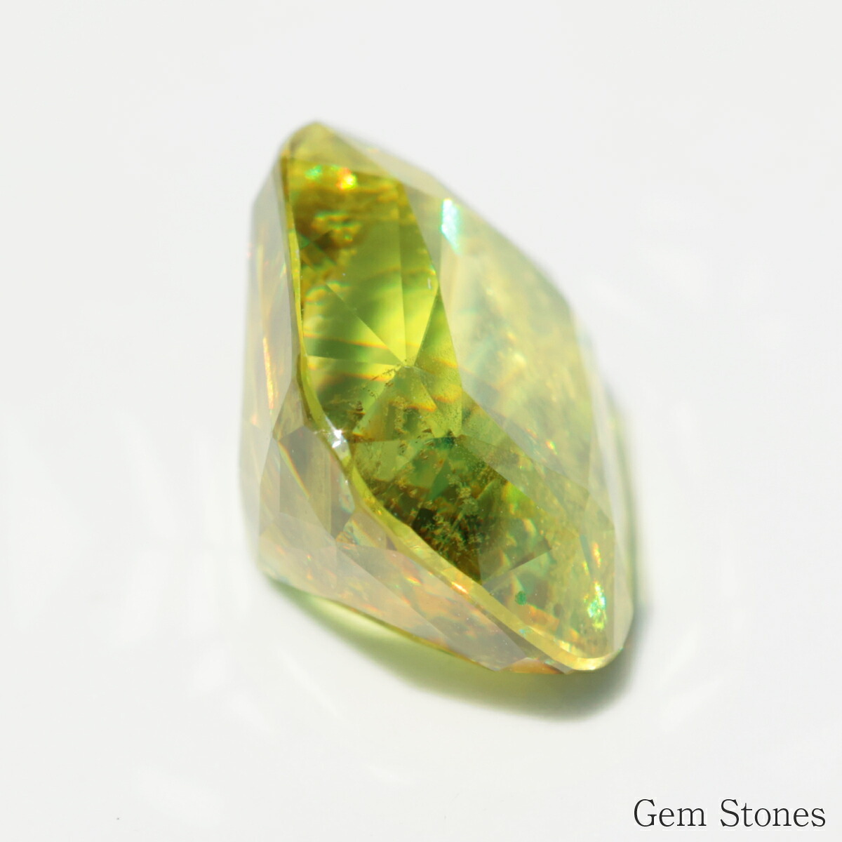 スフェーン 5.164ct 高品質 ルース 宝石 裸石 大粒 イエロー グリーン ジュエリー オリジナル 制作 コレクション 記念 お守り 誕生日 プレゼント