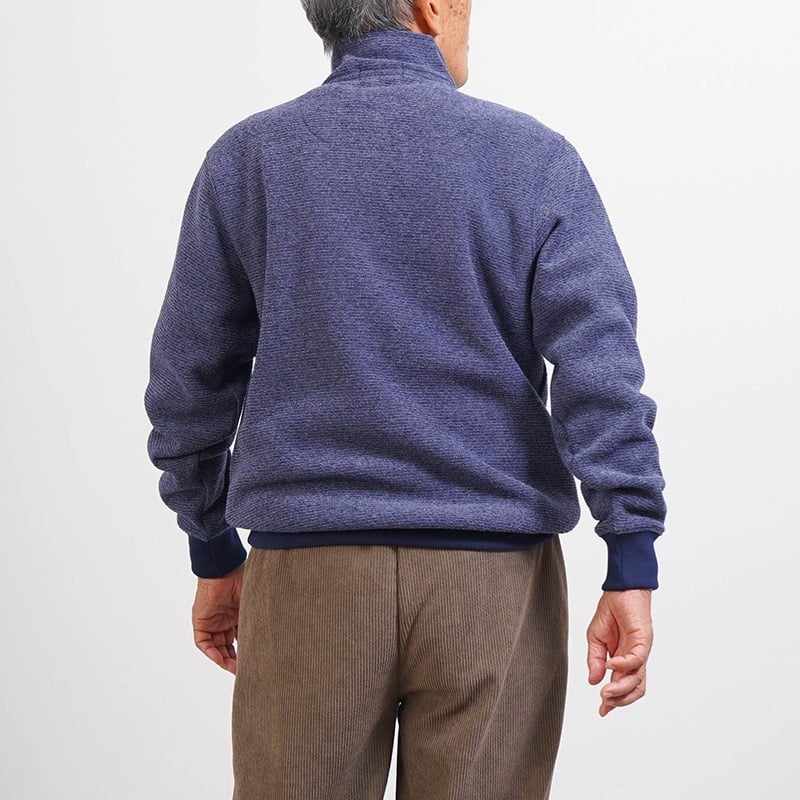 シニアファッション メンズ 80代 70代 60代 90代 秋冬 あったか ブークレー裏起毛 ハーフジップトレーナー おじいちゃん 服 誕生日 プレゼント 紳士服 男性 祖父 お年寄り 老人 高齢者 ギフト（cki-mt5-81443913）