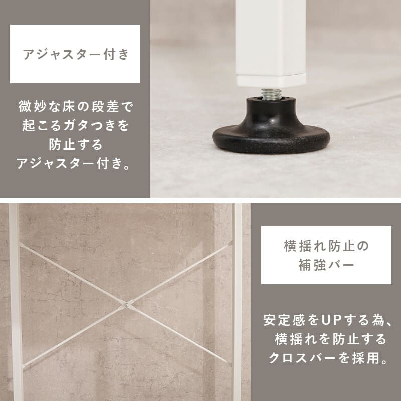 レンジ台 キッチン収納 ゴミ箱上ラック 引出し付き オシャレ 耐荷重30kg レンジボード 幅80cm キッチンラック 3分別 ごみ箱上ラック 送料無料 4カラー展開 アジャスター付きで安心 シンプルデザインラック ：