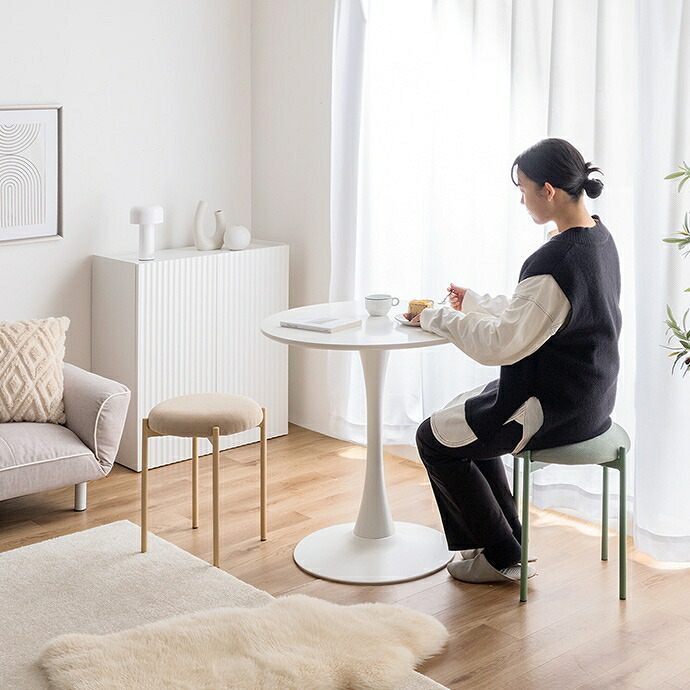 スツール 丸 椅子 スタッキング テーブル ダイニング ラウンジ 玄関 カウンター オフィス キッチン リビング 北欧 イス スチール ドレッサー コンパクト ファブリック 幅39 一人暮らし 省スペース チェア 補助椅子 家具 インテリア 新生活 座面