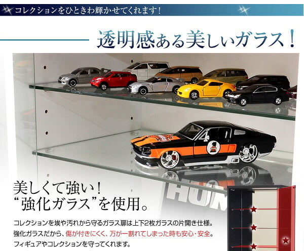 収納家具 ラック コレクション 本体+上置きセット 浅型ハイタイプ 奥行き19cm コレクションケース 壁面収納 ディスプレイケース フィギュア フィギュアケース 魅せて収納 ミニカー 人形 ガシャポン オマケの玩具 プラモデル SET