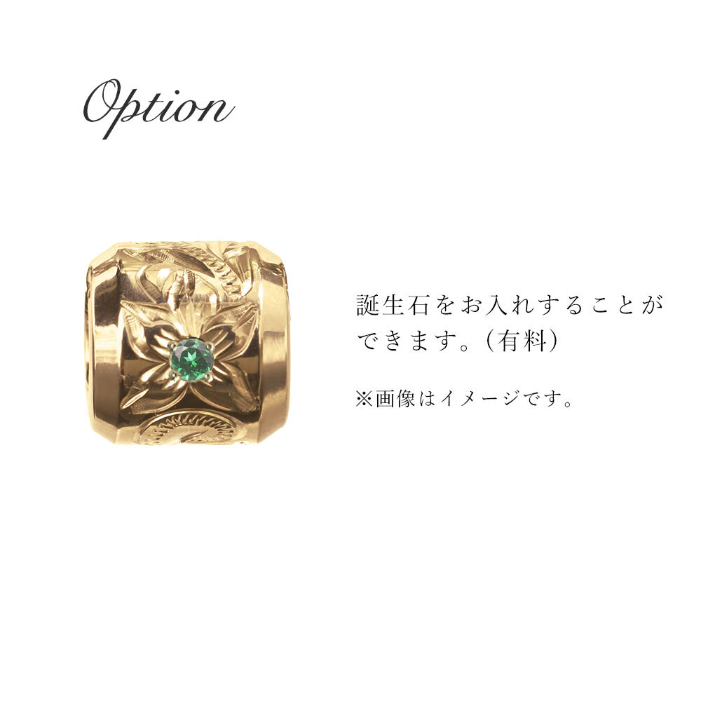 金属アレルギー対応 ペアネックレス ハワイアンジュエリー 純チタン ゴールドカラー ペアネックレス 誕生石 バレル Sサイズ Lサイズ チェーン 長さ選べる イオンプレーティング カップル プレゼント 【品番：CG-TIP403SLP-Y】