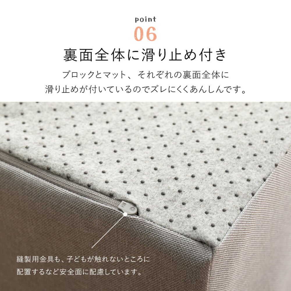 キッズ家具 子供用 【5点セット】キッズコーナー チョコキッズ ブロック4個＋マット1枚セット キッズブロック キッズサークル はっ水 撥水 軽量 滑り止め 置くだけ おしゃれ