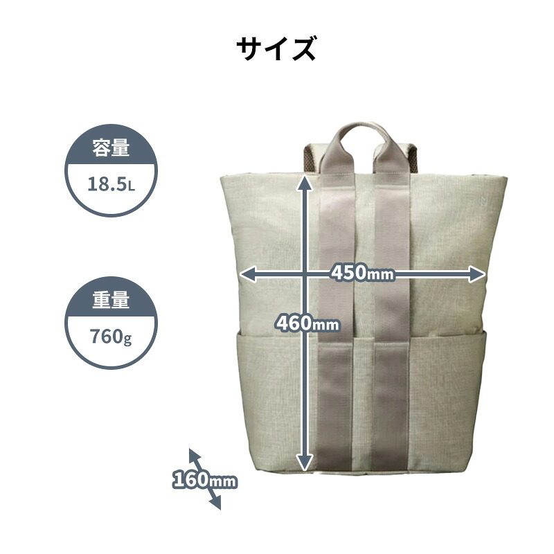 【正規販売】MILESTO ミレスト STLAKT ストラクト MLS569 バックパック 2WAY 18.5L リュック トートバッグ 軽量 旅行 ビジネス 通勤 ブラック ベージュ ネイビー 通学 ギフト プレゼント メンズ レディース ブランド キャリーオン PC収納 男性 女性 海外旅行