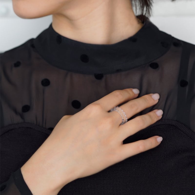 正規販売【HARIO】ハリオ 指輪 リング ミルククラウン HAW-M-003R 12-13号 ガラス 耐熱ガラス 女性 レディース おしゃれ 上品 母の日 カジュアル フォーマル 誕生日 アクセサリー ジュエリー