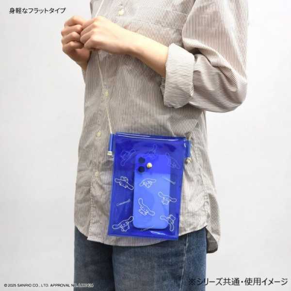 サンリオキャラクターズ スマホポーチ シナモロール クリアポーチ ショルダーポーチ アクスタケース チケットホルダー 透明 ミニバッグ ポシェット 痛バッグ 推し活 グッズ 収納 肩掛け 斜め掛け SANG-530CN サンリオ正規ライセンス品