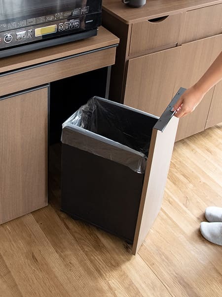 ゴミ箱 ダストボックス 木製 幅60cm 45Ｌ 45リットル 木目調 キャスター付き ごみ箱 分別 大容量 キッチンペール スリムデザイン シンプル モダン ブラウン木目 ホワイト木目 ナチュラル木目 北欧北欧 韓国 おしゃれ 人気