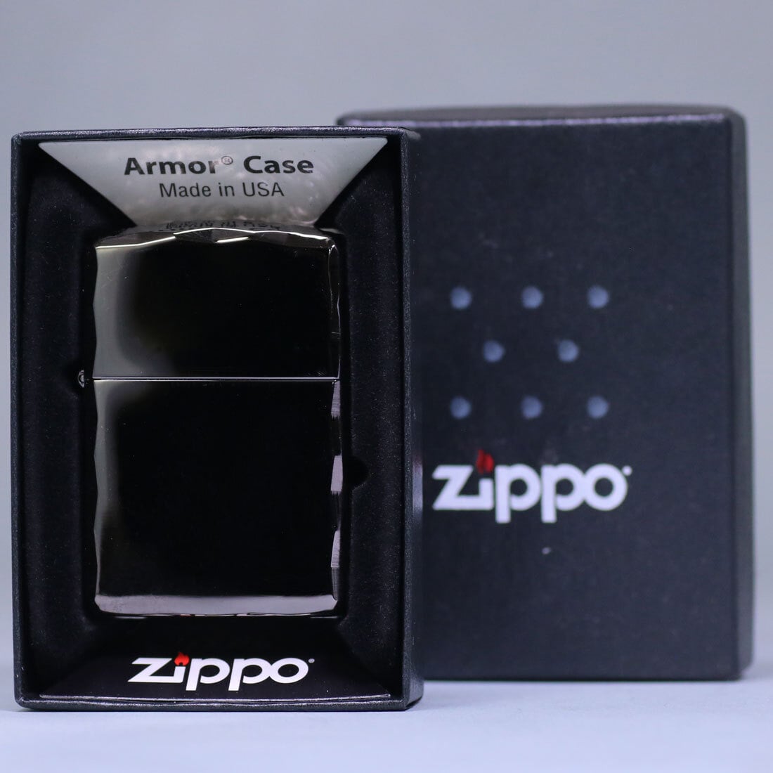 【名入れ】【送料無料】zippo ジッポーライター アーマー３面彫刻 流水紋 BK 両面コーナーシャインレイカット BNiミラー RYUSUI-BK オイルライター カッコイイ おしゃれ 彫刻 高級感 エレガント ギフト 誕生日 プレゼント [zRYUSUI-BK]