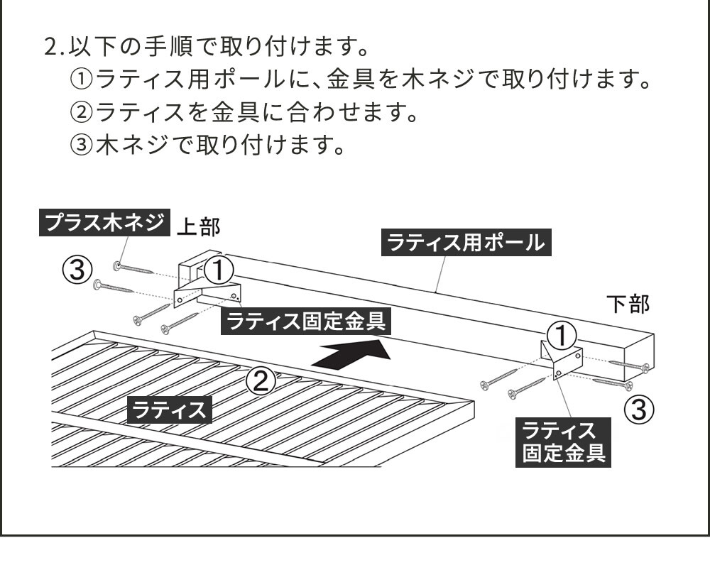 ラティス取付け金具 支柱用 16個 S-LST35-16P