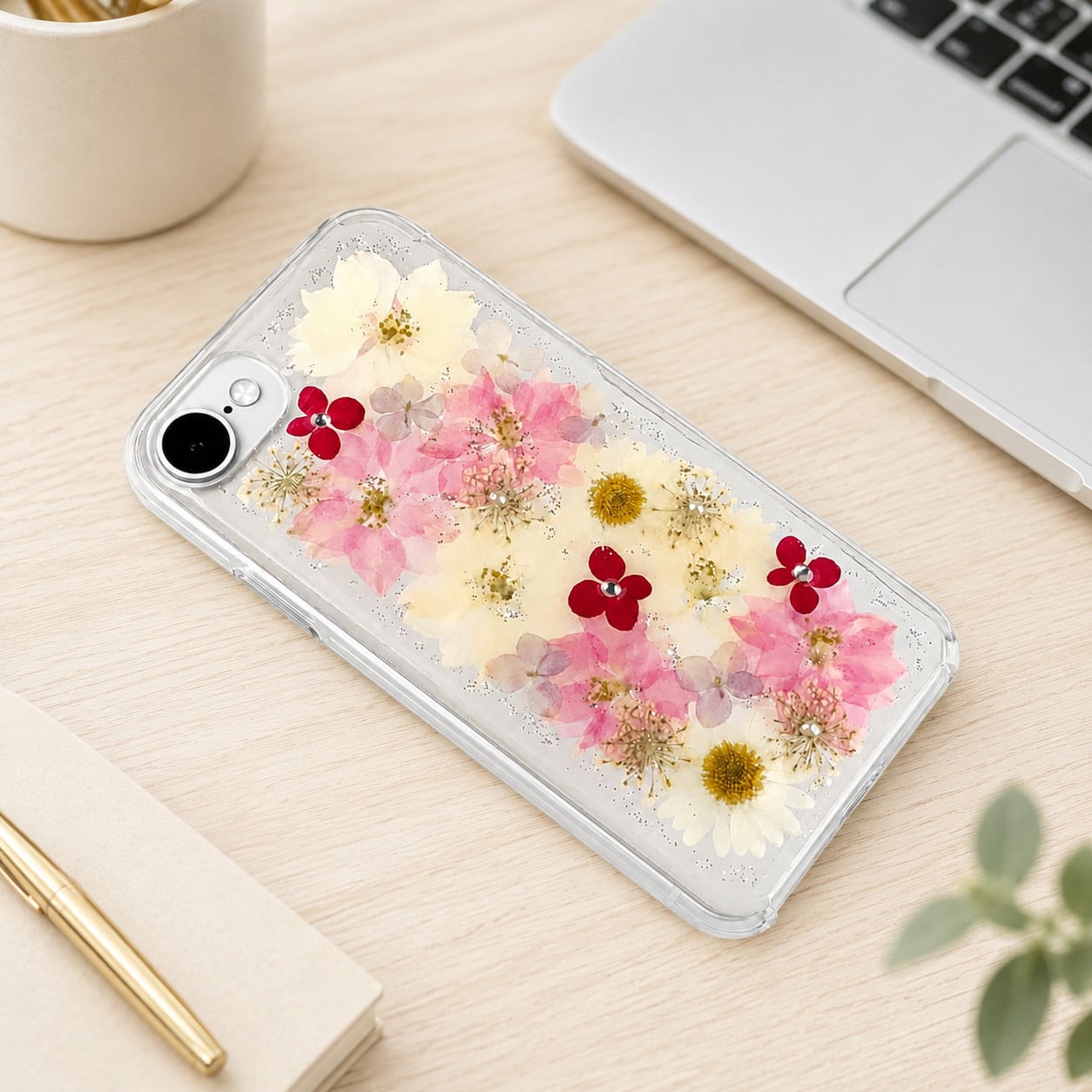 【ほぼ全機種対応スマホケース❁】押し花スマホケース NO.692（着日指定不可） 押し花＆レジン iPhone/Xperia/AQUOS/Galaxy他