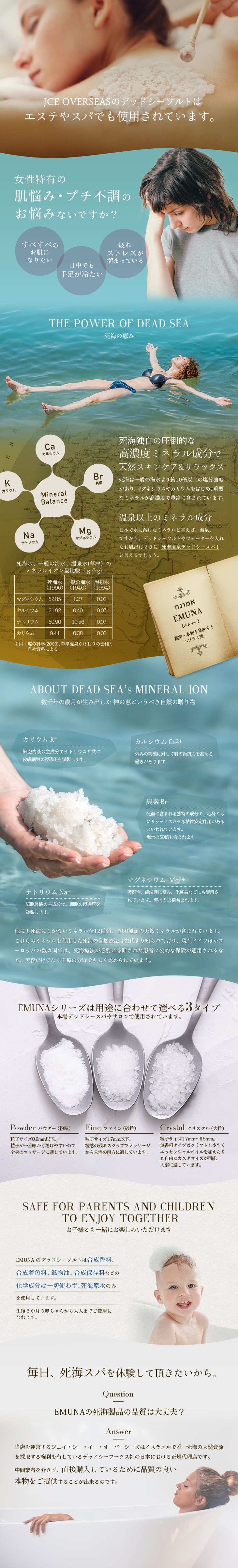 エムナー デッドシー ミネラルソルト クリスタルナチュラル1kg袋 ギフト 入浴剤【送料無料】