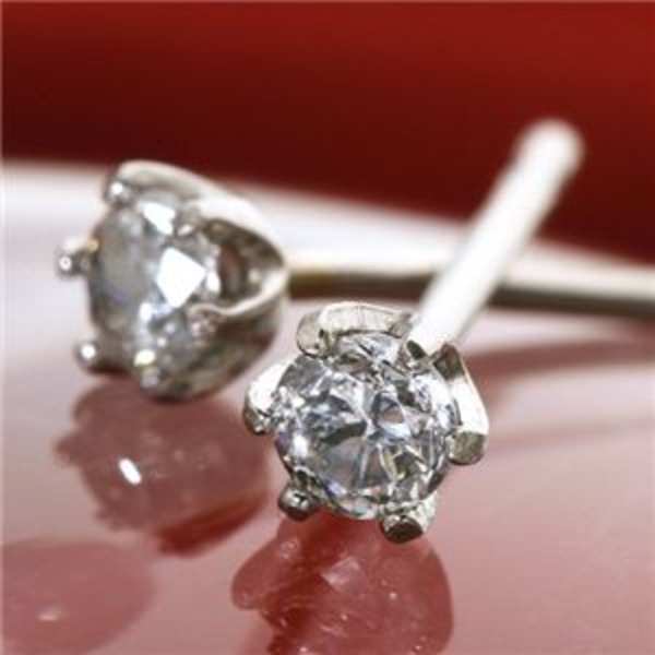 ダイヤモンドピアス プラチナ 0.1ct レディース 一粒 シンプル スタッドピアス 天然石 Pt900 ジュエリー アクセサリー ギフト プレゼント