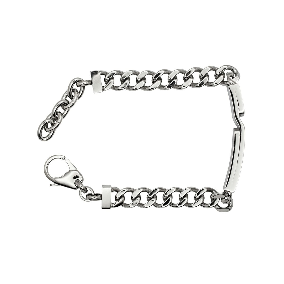 DIESEL ディーゼル DX0966040 メンズ ブレスレット アクセサリー シルバー ロゴプレート プレゼント【海外正規品】送料無料