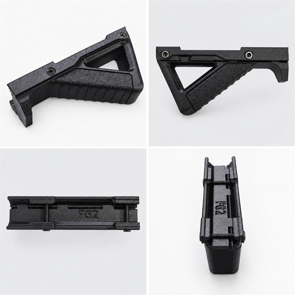 【2026年 改良モデル】 ハボック フォアグリップ カーボン製 PLA 20mmレール 対応 全長129mm タクティカル 強化タイプ ３Dパーツ ガンパーツ カスタム アクセサリー GUN-FG2