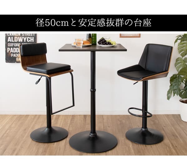 ダイニング家具 カウンターテーブル 宮武製作所 KNT-J1064 幅60cm 高さ101cm CARRE キャレ おしゃれ 角 スリム コンパクト 正方形 スクエア 木目 バーテーブル スクエアハイテーブル ハイテーブル スクエアテーブル 木製テーブル
