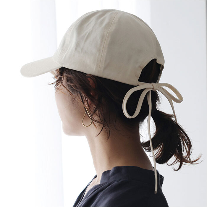 バックリボンキャップ 通販 キャップ リボンキャップ 帽子 レディース リボン バックリボン shesay シセイ 綿 コットン 春夏 春 夏 uvカット シンプル 無地 カジュアル 可愛い かわいい おしゃれ