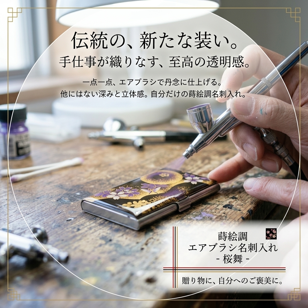 名刺入れ『芽』和柄 和風 カードケース 夜桜 伝統工芸 職人 手作り 名入れ 記念日 誕生日 ギフト 送料無料 和風 ハンドメイド 立体彩色 螺鈿風 20代 40代 50代 プレゼント お祝い 還暦 退職 卒業