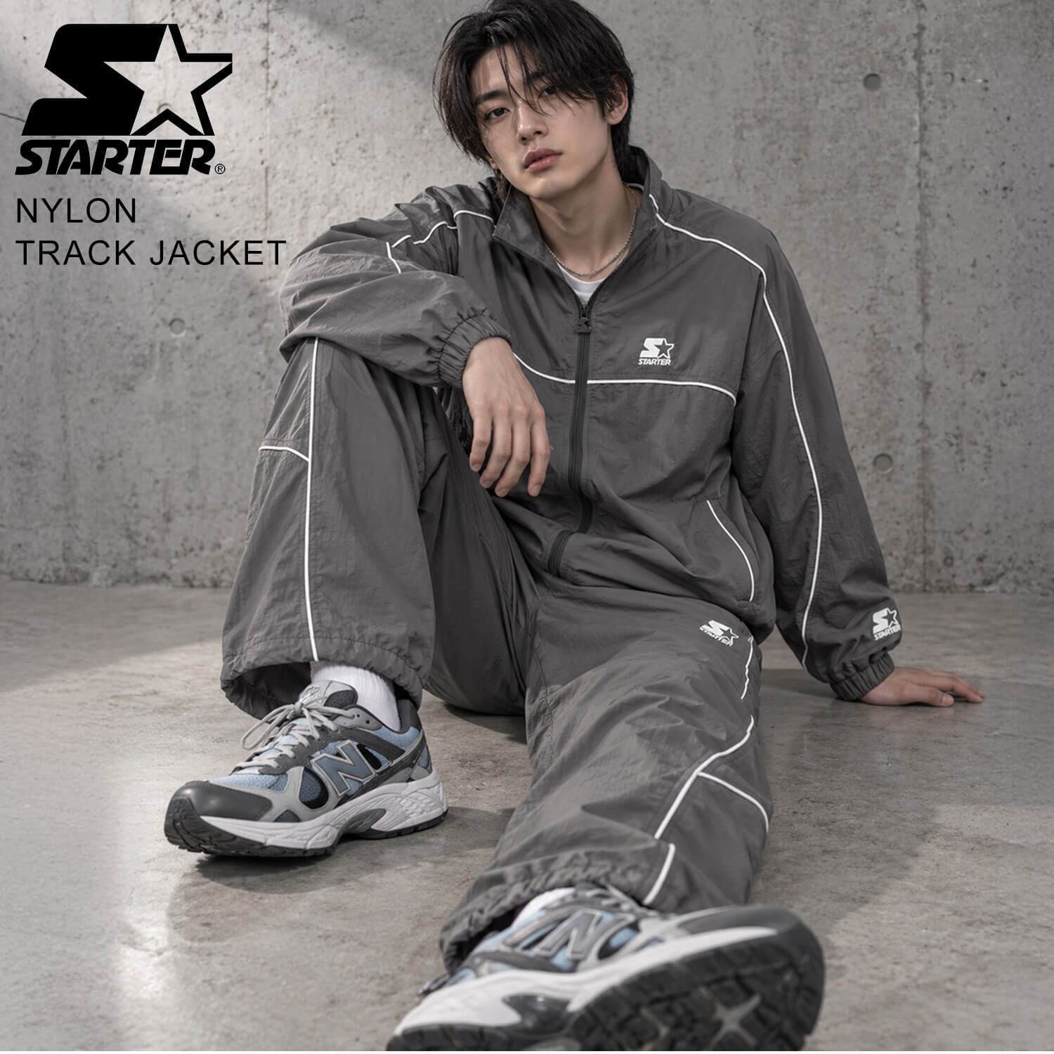 STARTER スターター スタンドブルゾン メンズ レディース sbm-6253トラックジャケット ナイロン タスラン メッシュ裏地 パイピング ワッペン ロゴ 刺繍 ジップアップ オーバーサイズ ストリート ヒップホップ ダンス M L XL 2026FW Karlas
