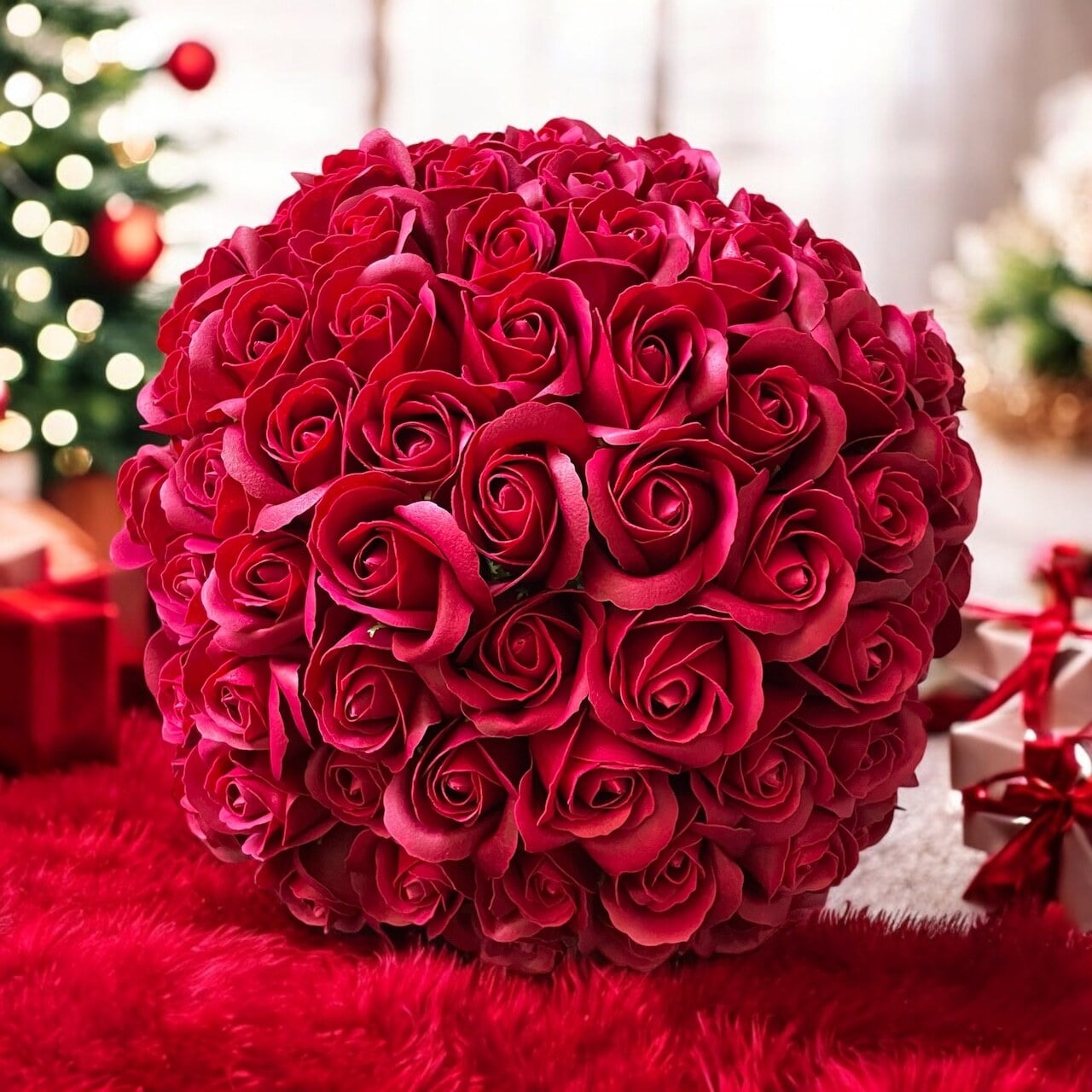 【ワインレッド】「サヴォンローズ」 花束 ブーケ バラの花束 薔薇の花束 花ギフト フラワーギフト フラワーボックス プロポーズ サプライズ ソープフラワー シャボンフラワー 石鹸フラワー 石鹸の花 石鹸のバラ 枯れない花 インテリア 母の日 父の日 敬老の日 クリスマス バレンタイン ホワイトデー 誕生日 入学 卒業 就職 結婚祝い 結婚記念日 退職祝い 記念日 