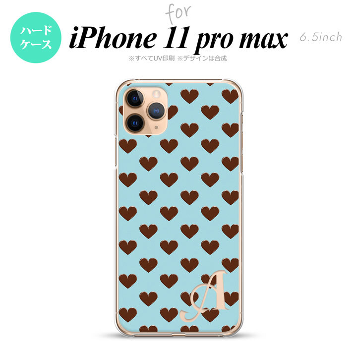 iPhone11ProMax iPhone11pro max スマホケース ハードケース ハート B 青 +アルファベット メンズ レディース nk-i11pm-172i