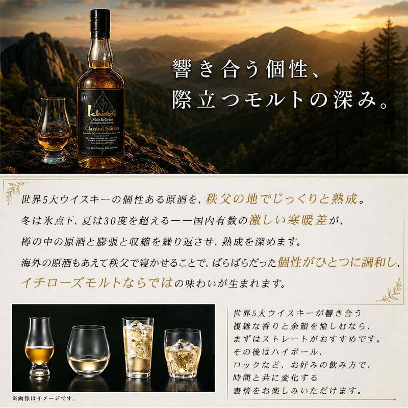 イチローズモルト 名入れ お酒 ウイスキー クラシカルエディション 名前入り プレゼント ギフト 面白い センス 定年退職 還暦祝い 退職祝い 男性 女性 お祝い 古希 喜寿 傘寿 米寿 卒寿 白寿 百寿 敬老の日