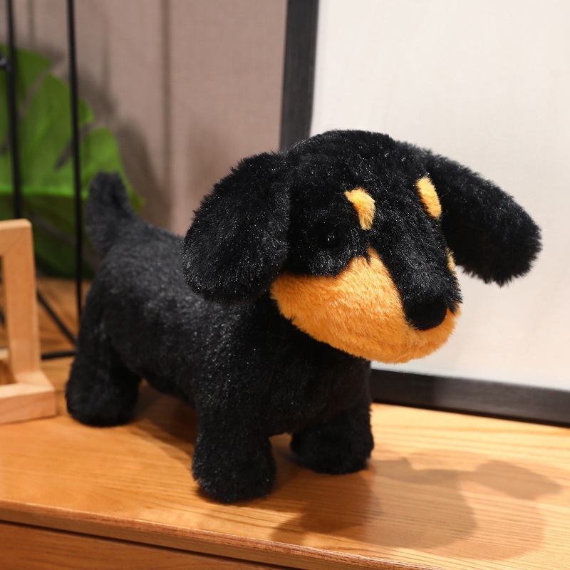 40CM ダックスフント いぬ 犬 ぬいぐるみ リアル 動物 アニマル ふわふわ かわいい 置物 インテリア 子供 おもちゃ ごっこ遊び 誕生日 プレゼント ギフト 癒し