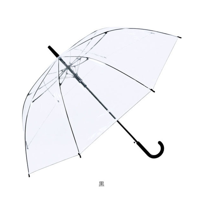 ビニール傘 65cm 通販 傘 透明 長傘 ジャンプ傘 透明傘 雨傘 かさ レディース メンズ 大きめ ジャンプ おしゃれ シンプル カラー グラスファイバー骨 滑り止めゴム付き POE 2985 男女兼用雨傘