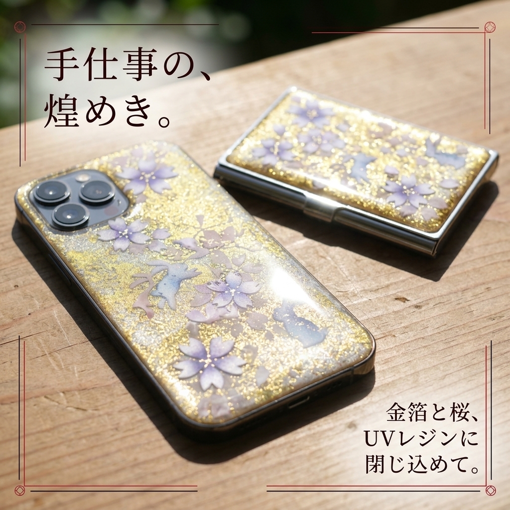【全機種対応】スマホケース『美』名入れ 送料無料 和柄 和風 桜 職人 伝統工芸 ハンドメイド ハードケース 手帳型 iPhone 17 Xperia AQUOS Android 各機種対応
