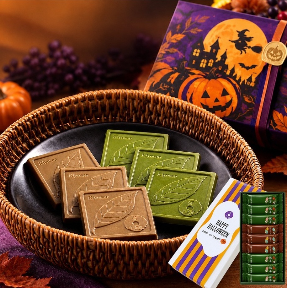 【早割10％OFF 10/10まで】ハロウィン 抹茶チョコレート ほうじ茶チョコ 9枚(6:3)入り 洋菓子 スイーツ 贈り物 お取り寄せ ギフト 誕生日 プレゼント 手土産 京都 高級スイーツ 食べ物 送料無料 板チョコ お返し お菓子 おしゃれ 人気 プチギフト 絶品スイーツ Halloween ハロウィン2026 (送料込み)
