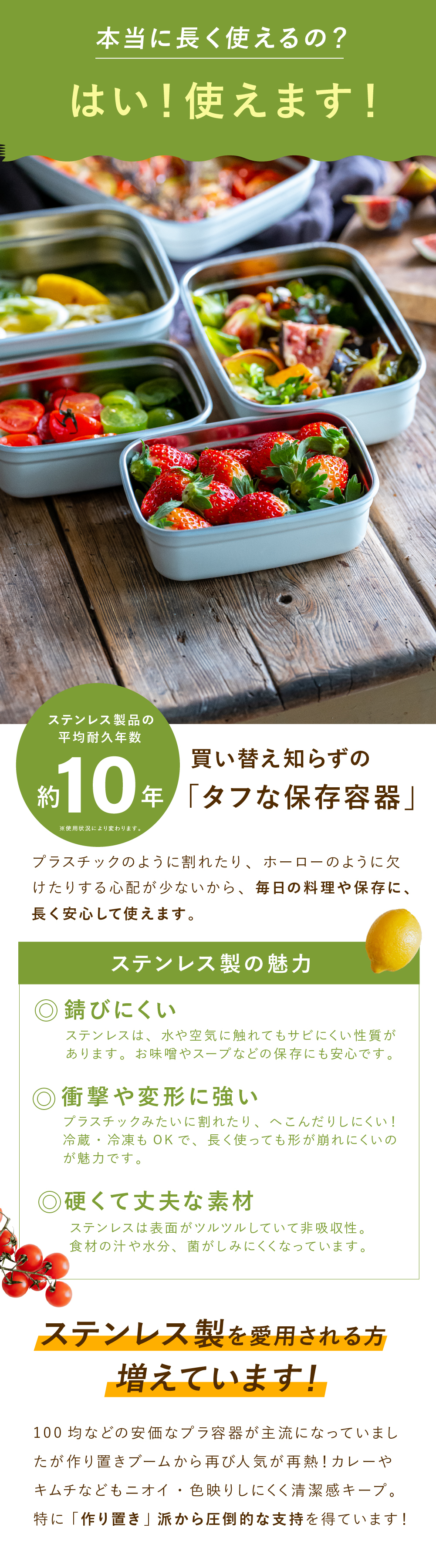 保存容器 0.5L ククナキッチン MEAL BOX ミールボックス ステンレス 電子レンジ対応 オーブン グリル 食洗機 冷凍 冷蔵 4点ロック 抗菌 ニオイ移りしにくい キムチ カレー 作り置き KKN-MO50WH 新生活 ギフト