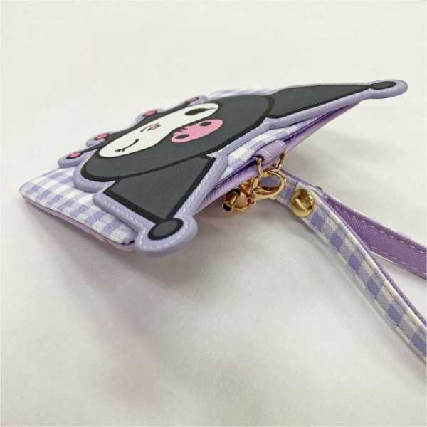 クロミ パスケース リール付き 定期入れ ダイカット サンリオキャラクターズ ICカードケース 通勤 通学 キャラクター グッズ おしゃれ かわいい サンリオ正規ライセンス品