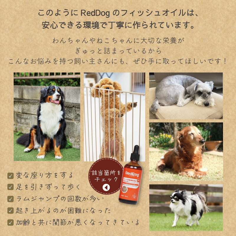 【RedDog】OMEGA 998 フィッシュオイル　95ml　魚油　フィッシュオイル　99.8％高純度フィッシュオイル　3ヶ月以上の犬猫用　ダブル魚油配合　TG型天然分子構造　低臭精製技術　便利なスポイト式　犬猫の健康を支える