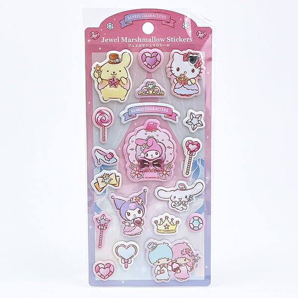 サンリオキャラクターズ ジュエルマシュマロシール 集合 (スパークルジュエル) 文具 Sanrio