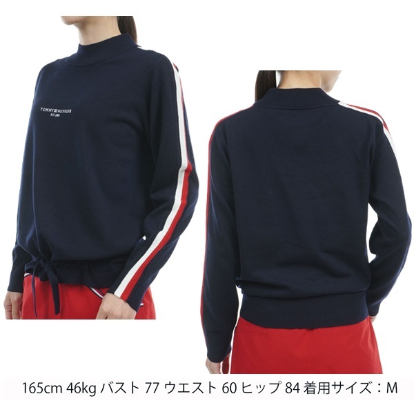 トミーヒルフィガー ゴルフ レディース トリコライン ハイネックセーター TOMMY HILFIGER GOLF THLA471 秋冬モデル お誕生日祝い お祝い 記念品 30代 40代 50代 60代 母の日 お母さん 還暦祝い 敬老の日 彼女 人気プレゼント プレゼント
