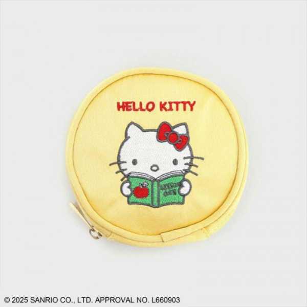 ハローキティ アクセサリーポーチ 小物入れ ジュエリーケース イエロー キティちゃん サンリオ キャラクター グッズ 持ち運び 携帯用 リングホルダー ピアス収納 トラベル 旅行 プレゼント ギフト サンリオ正規ライセンス品